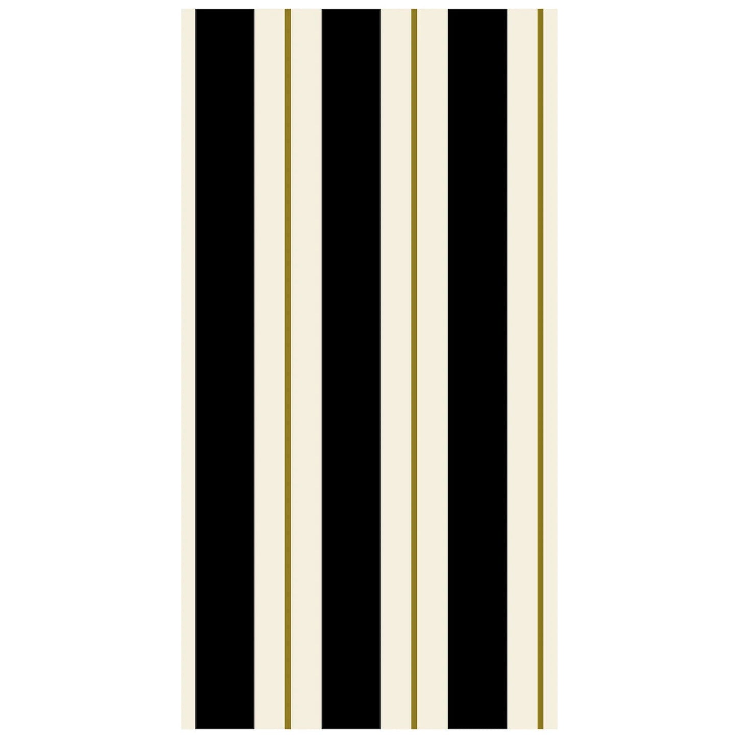 Hester & Cook - Black and Gold Awning Stripe Guest Napkin - Bria Blair Creative