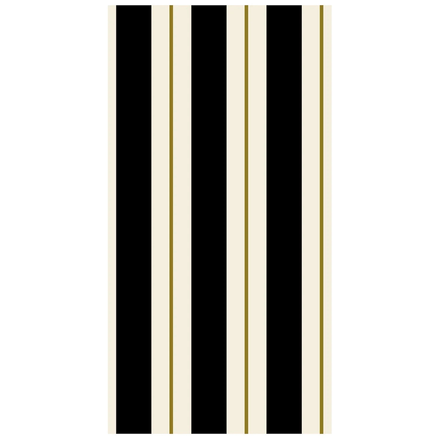Hester & Cook - Black and Gold Awning Stripe Guest Napkin - Bria Blair Creative