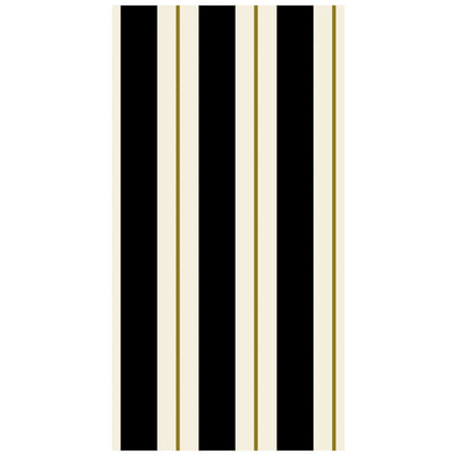 Hester & Cook - Black and Gold Awning Stripe Guest Napkin - Bria Blair Creative