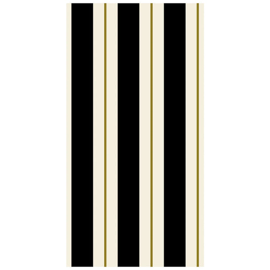 Hester & Cook - Black and Gold Awning Stripe Guest Napkin - Bria Blair Creative