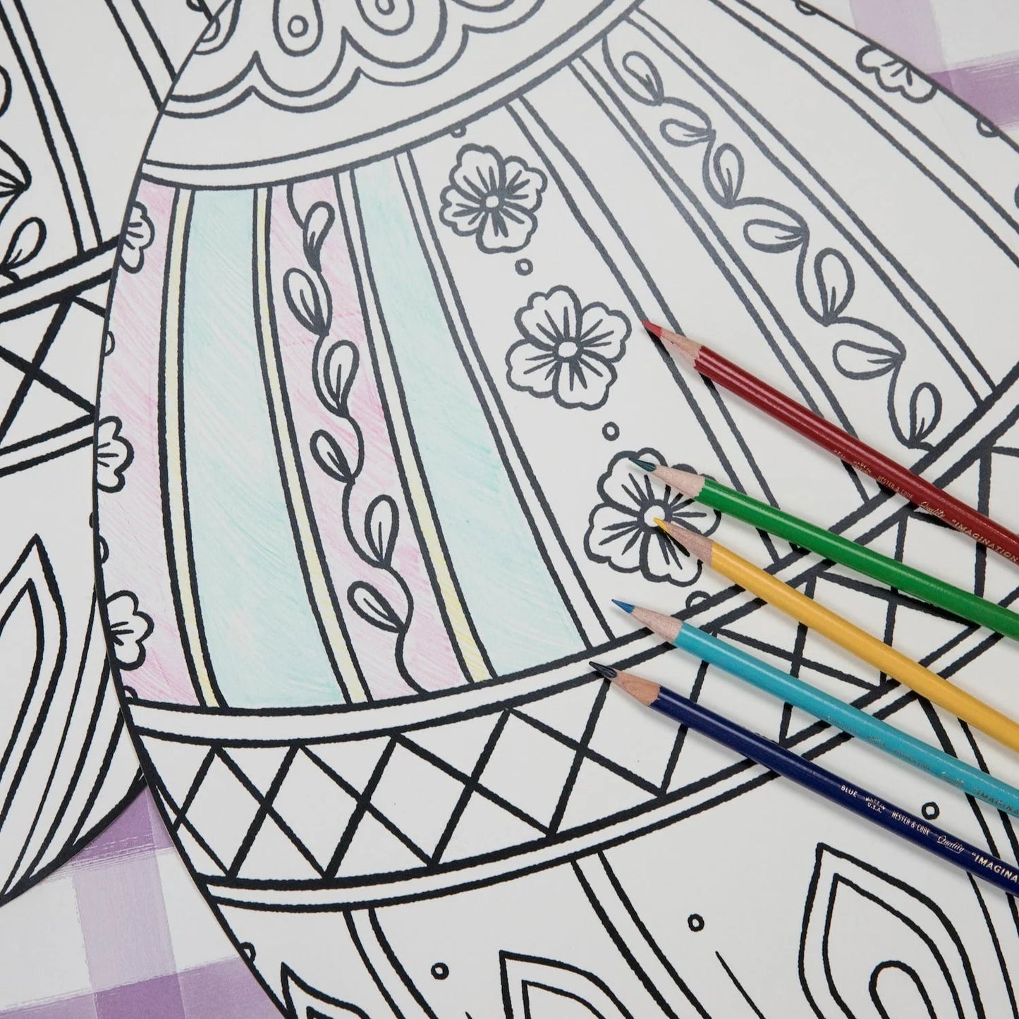 Hester & Cook Die - cut Coloring Easter Egg Placemat - Bria Blair Creative
