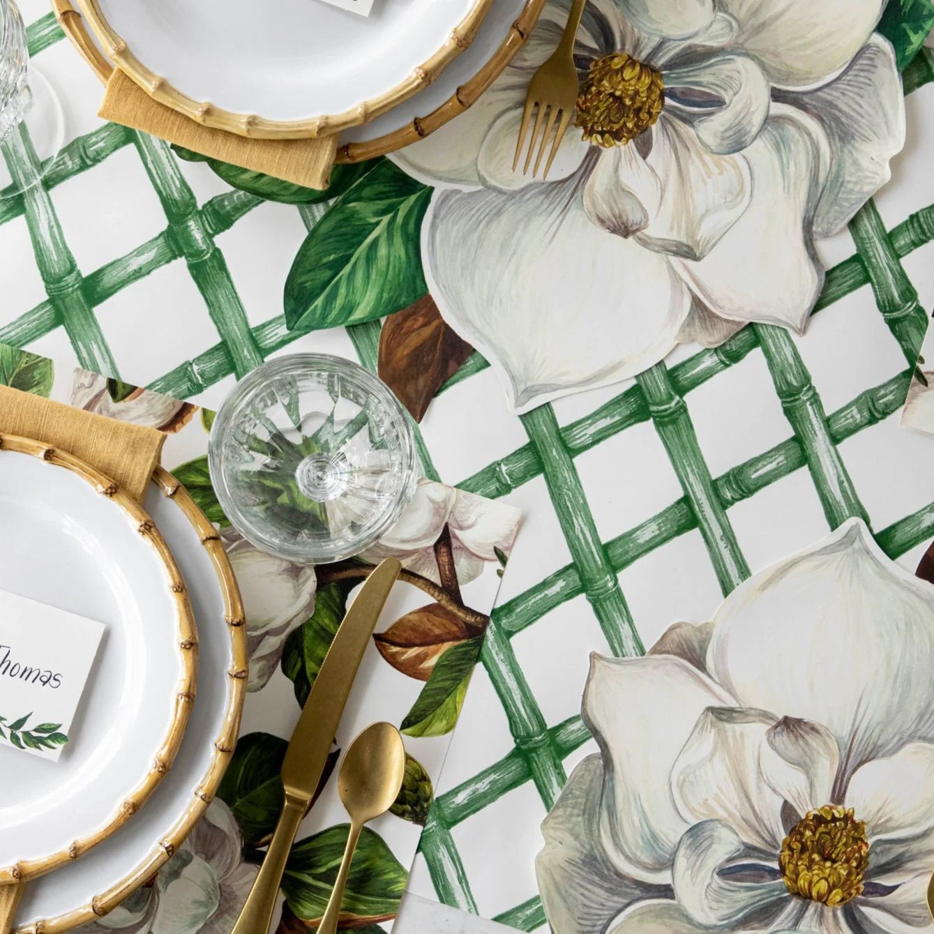 Hester & Cook - Green Lattice Runner - Bria Blair Creative
