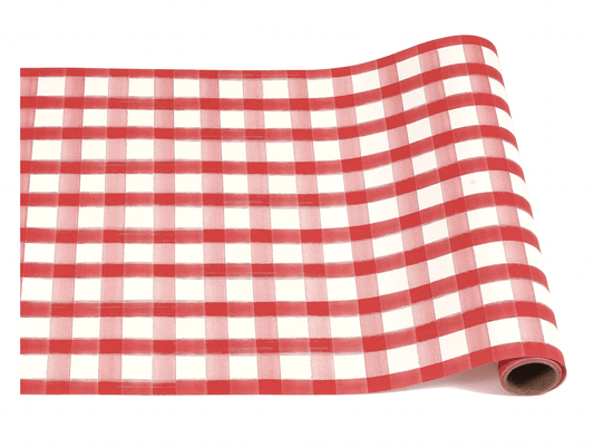 Hester & Cook Red Painted Check Runner - Bria Blair Creative