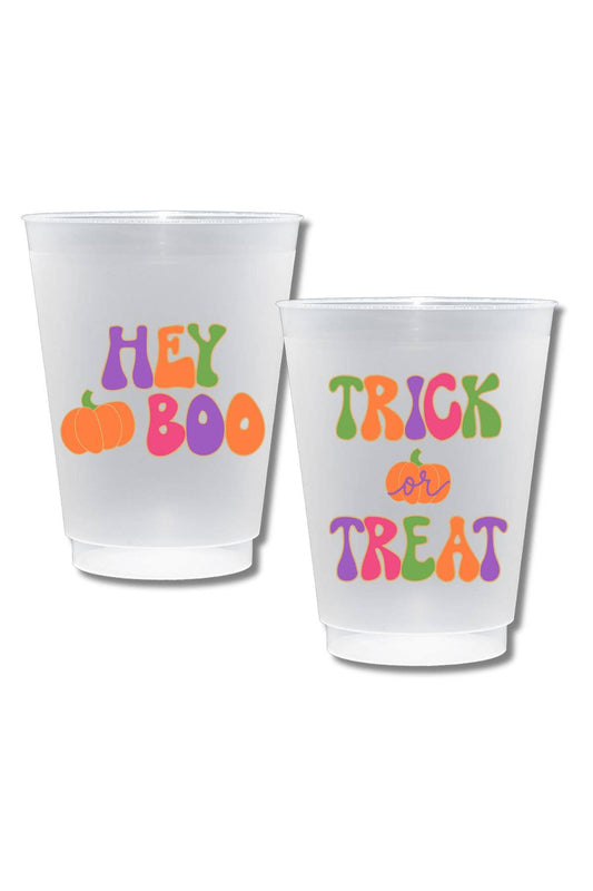Hey Boo Shatterproof Frost Flex Plastic Cups (10) - Bria Blair Creative