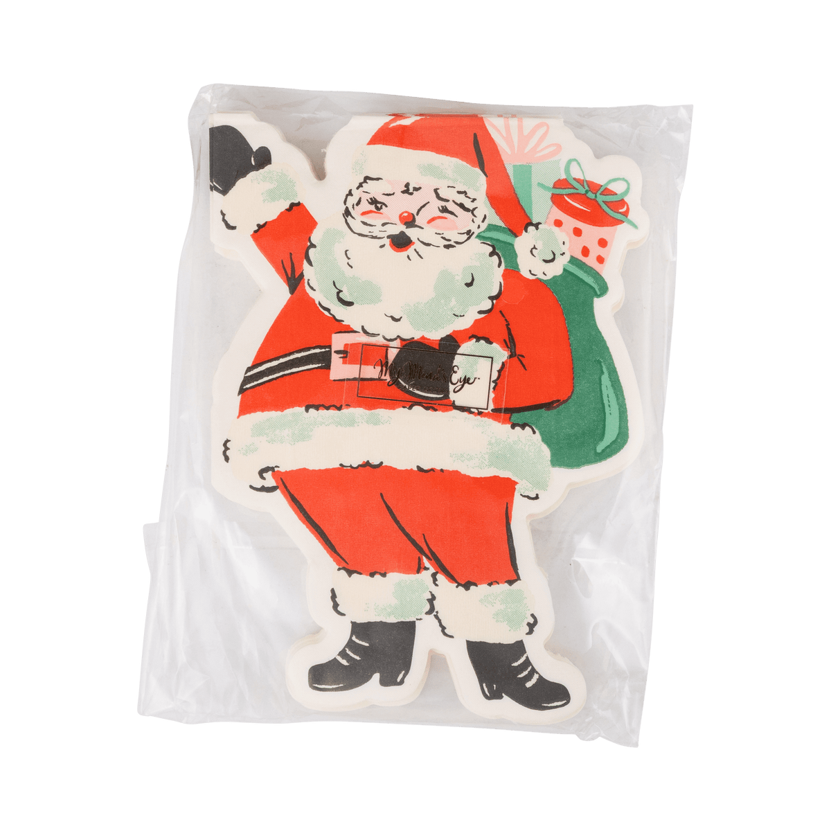HLY1338 - Vintage Santa Shaped Paper Napkins - Bria Blair Creative