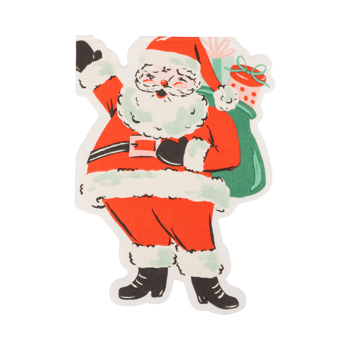 HLY1338 - Vintage Santa Shaped Paper Napkins - Bria Blair Creative