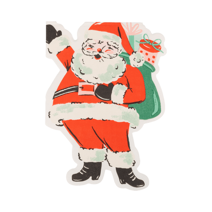 HLY1338 - Vintage Santa Shaped Paper Napkins - Bria Blair Creative