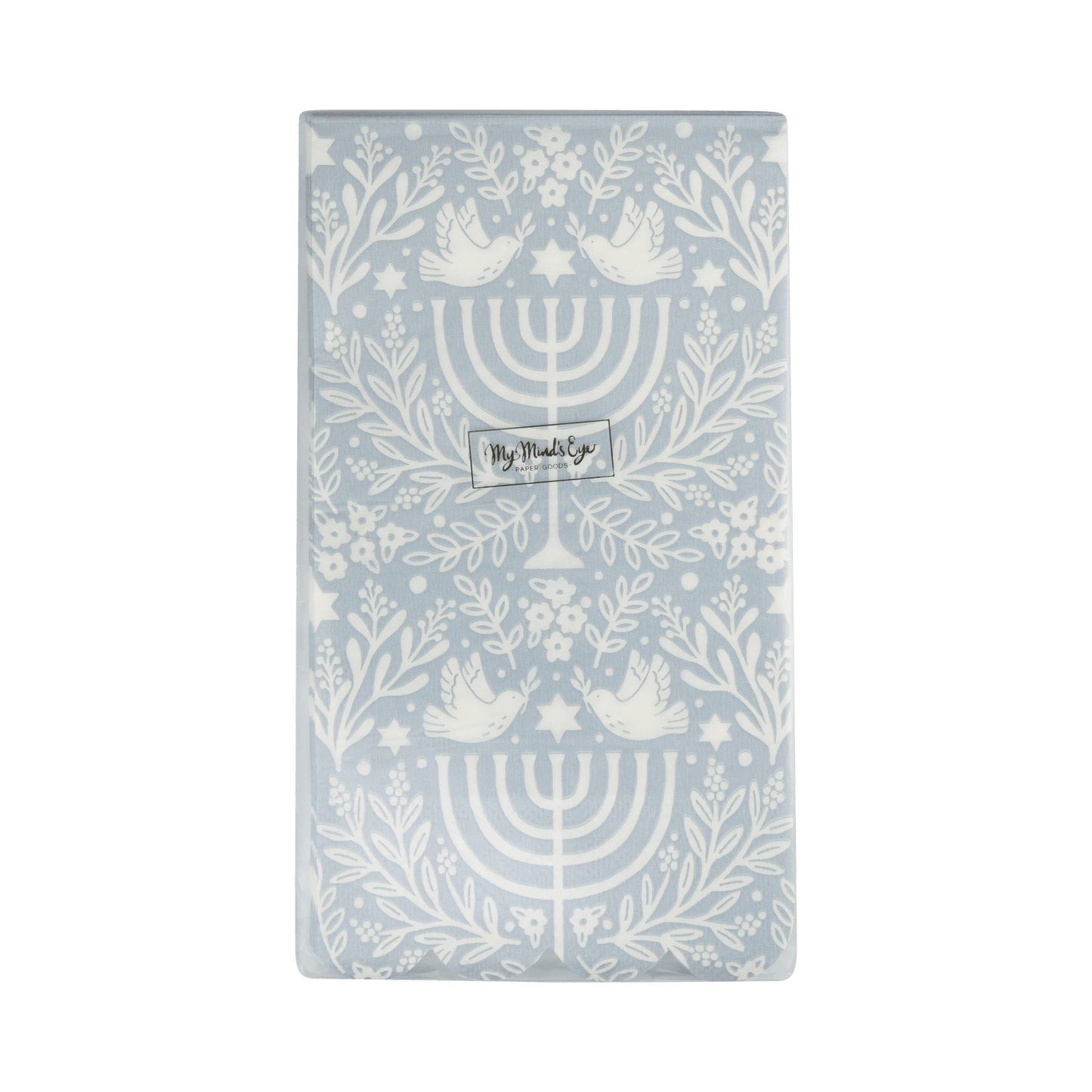HNK1140 - Floral Menorah Dinner Napkin - Bria Blair Creative