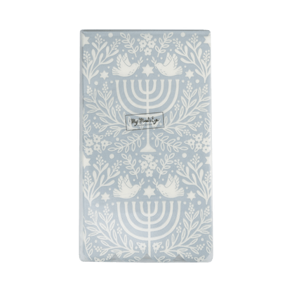 HNK1140 - Floral Menorah Dinner Napkin - Bria Blair Creative