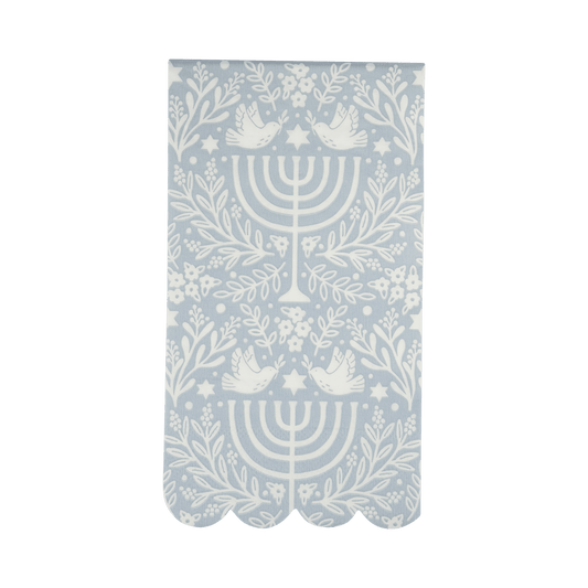 HNK1140 - Floral Menorah Dinner Napkin - Bria Blair Creative