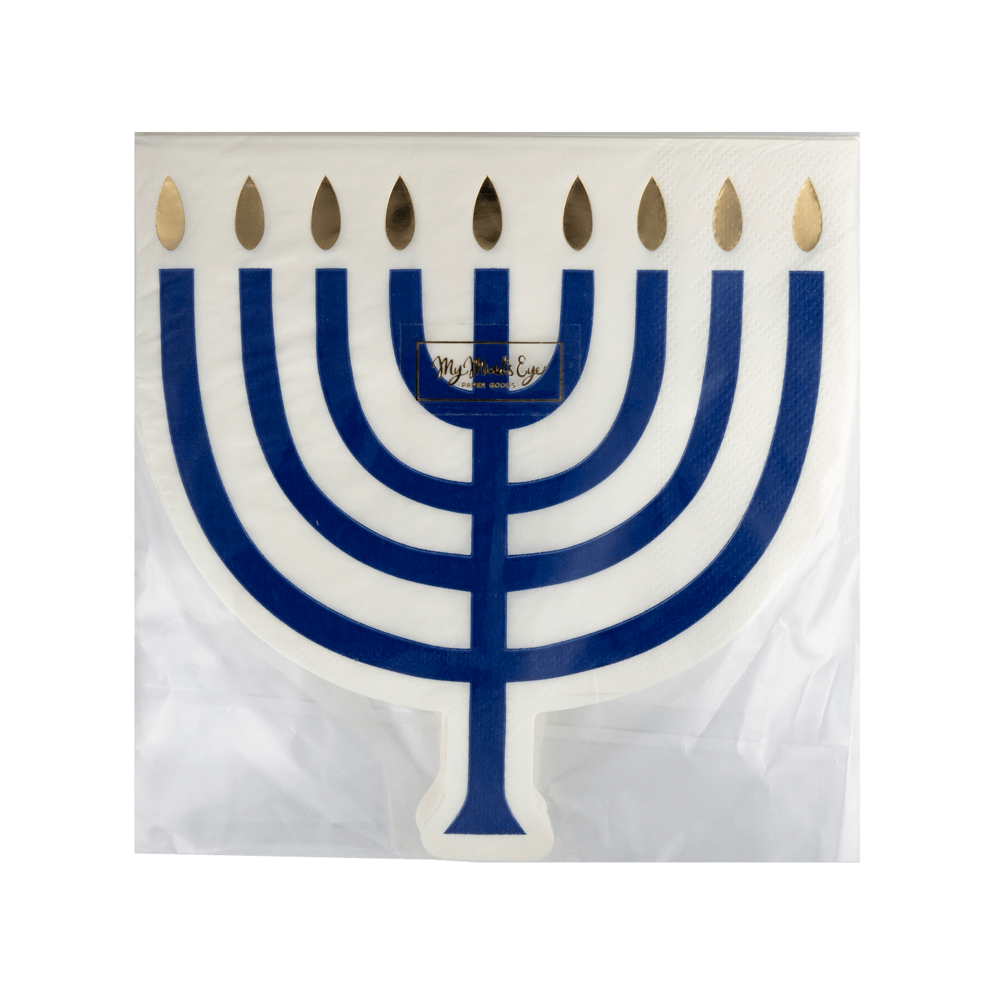 HNK1141 - Shaped Menorah Luncheon Napkin - Bria Blair Creative