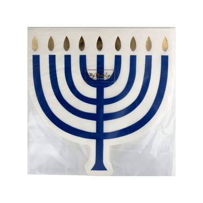 HNK1141 - Shaped Menorah Luncheon Napkin - Bria Blair Creative