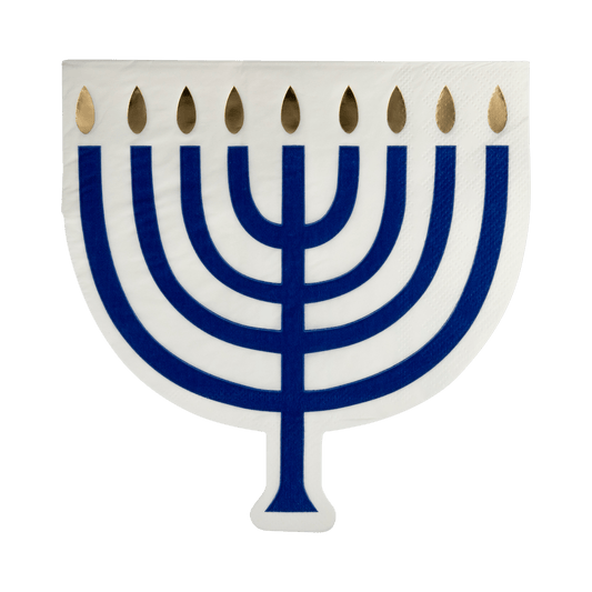 HNK1141 - Shaped Menorah Luncheon Napkin - Bria Blair Creative