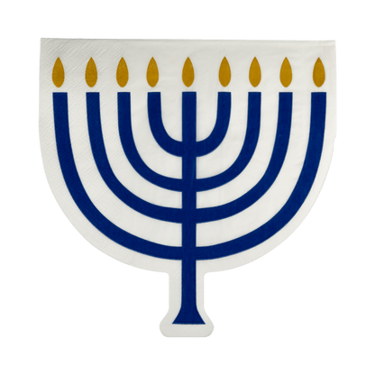 HNK1141 - Shaped Menorah Luncheon Napkin - Bria Blair Creative