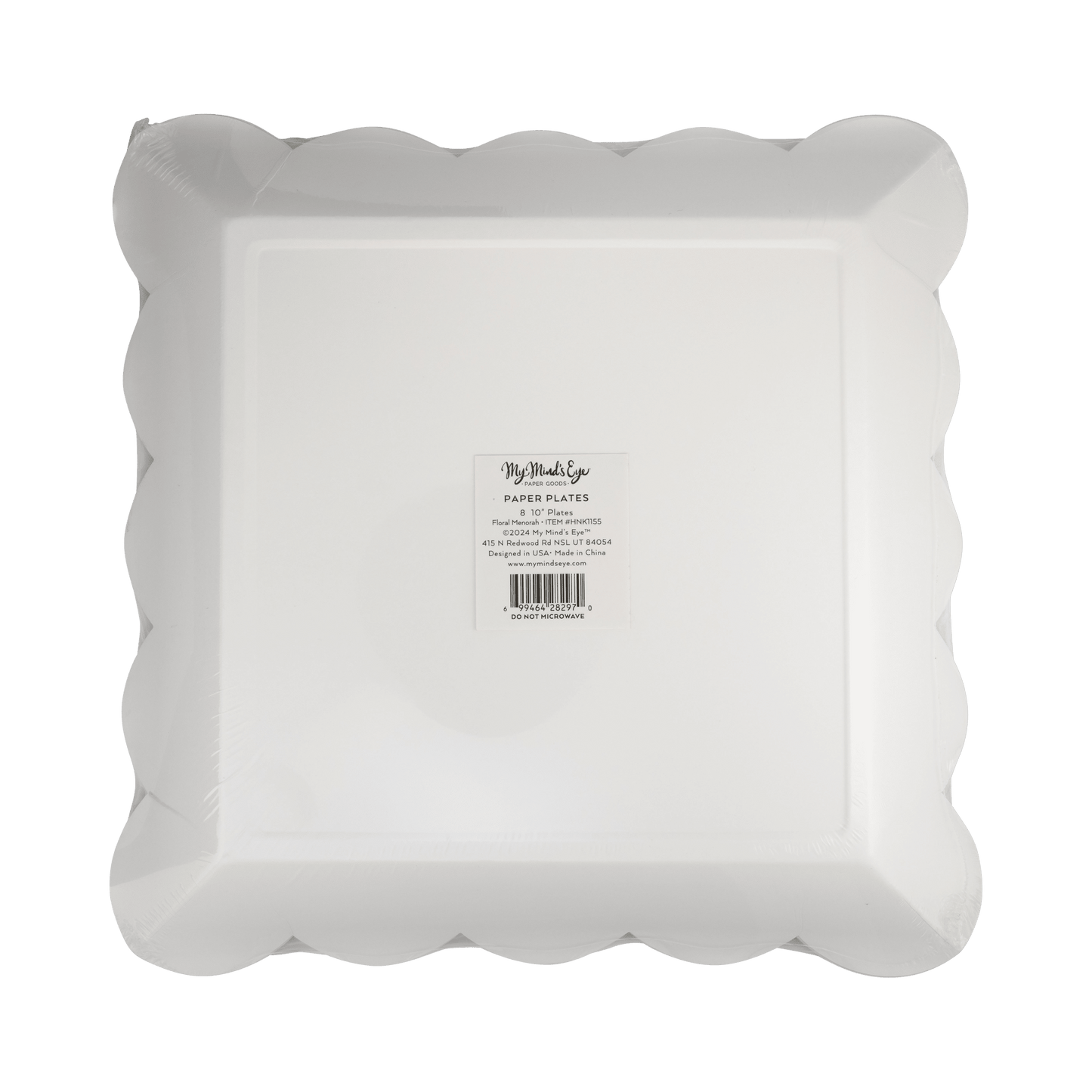 HNK1155 - Floral Menorah Plate - Bria Blair Creative