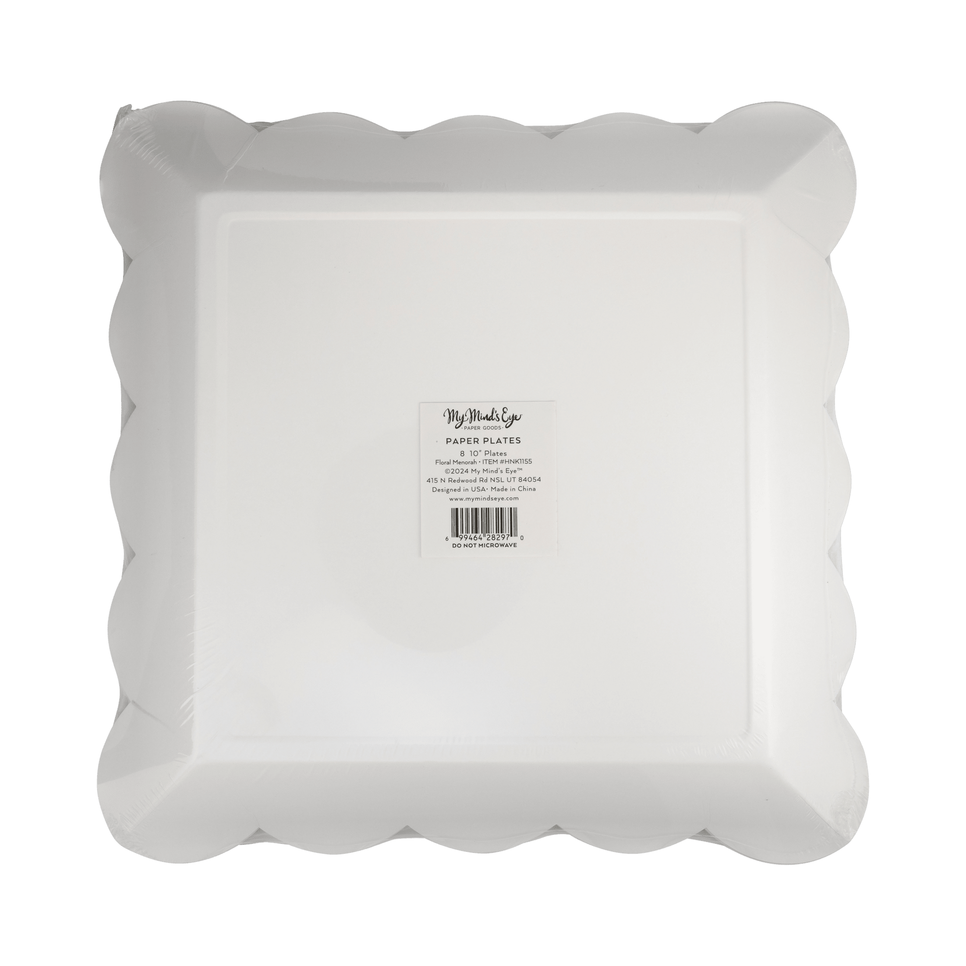 HNK1155 - Floral Menorah Plate - Bria Blair Creative