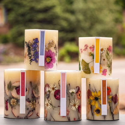 Honey Tobacco Small Round Botanical Candle - Bria Blair Creative