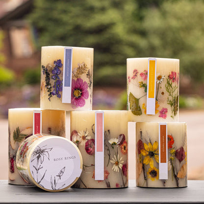 Honey Tobacco Small Round Botanical Candle - Bria Blair Creative