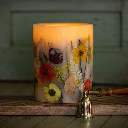 Honey Tobacco Small Round Botanical Candle - Bria Blair Creative