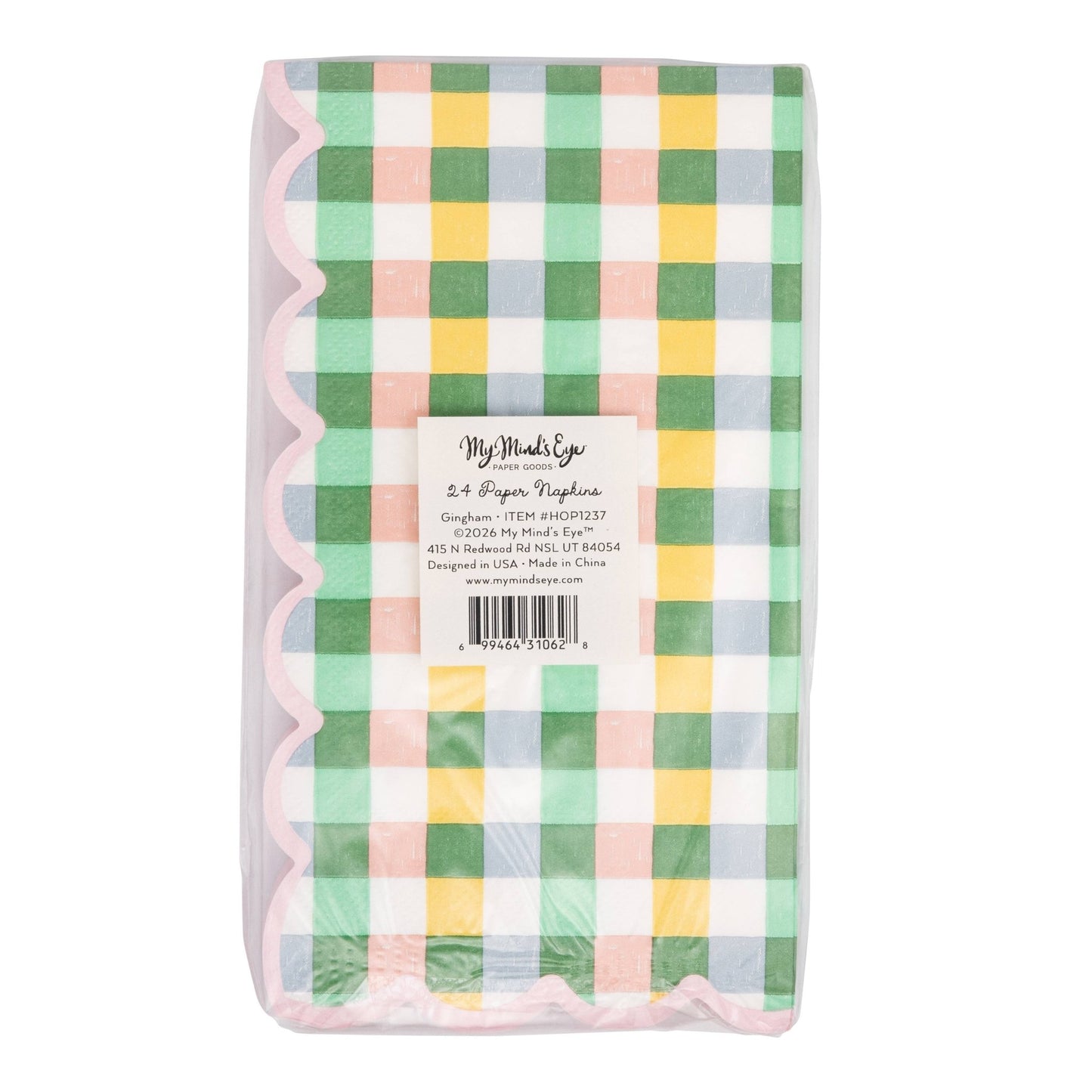 Hopscotch Gingham Dinner Napkin - Bria Blair Creative