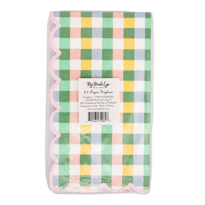 Hopscotch Gingham Dinner Napkin - Bria Blair Creative