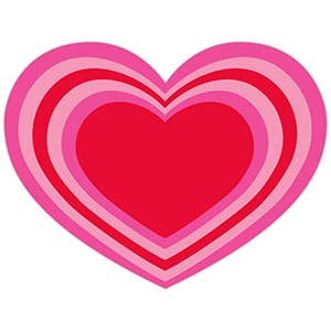 Hot Pink and Red Heart Posh Die - Cut Placemat - Bria Blair Creative