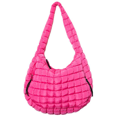 Hot Pink Valentine's Day Hobo Tote Bag: Hot Pink - Bria Blair Creative