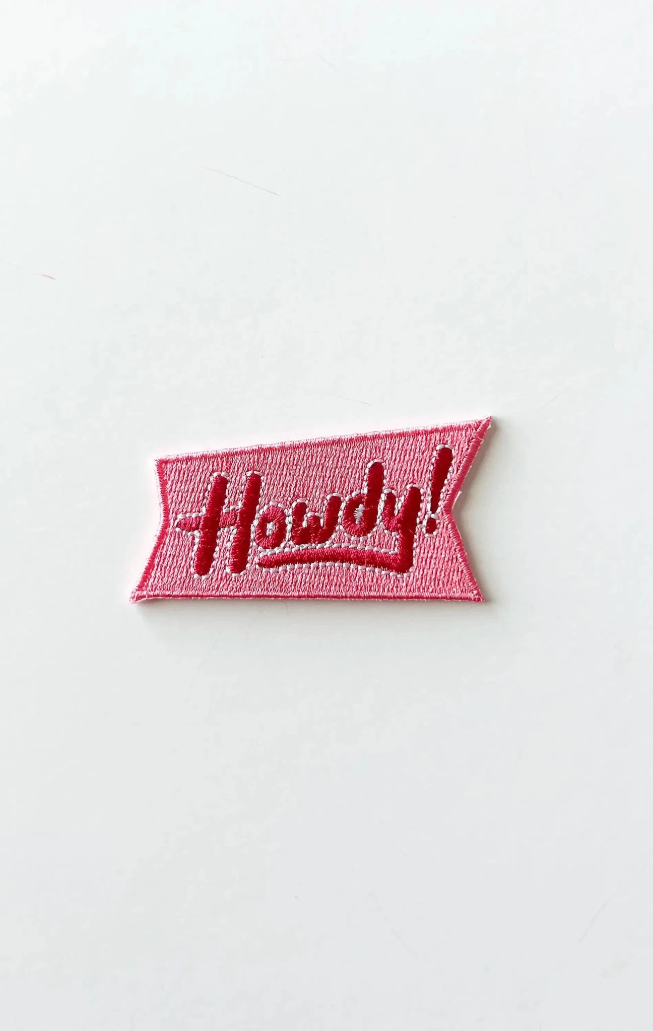 Howdy Embroidered Patch Iron - On Patch Pink Patch - Bria Blair Creative