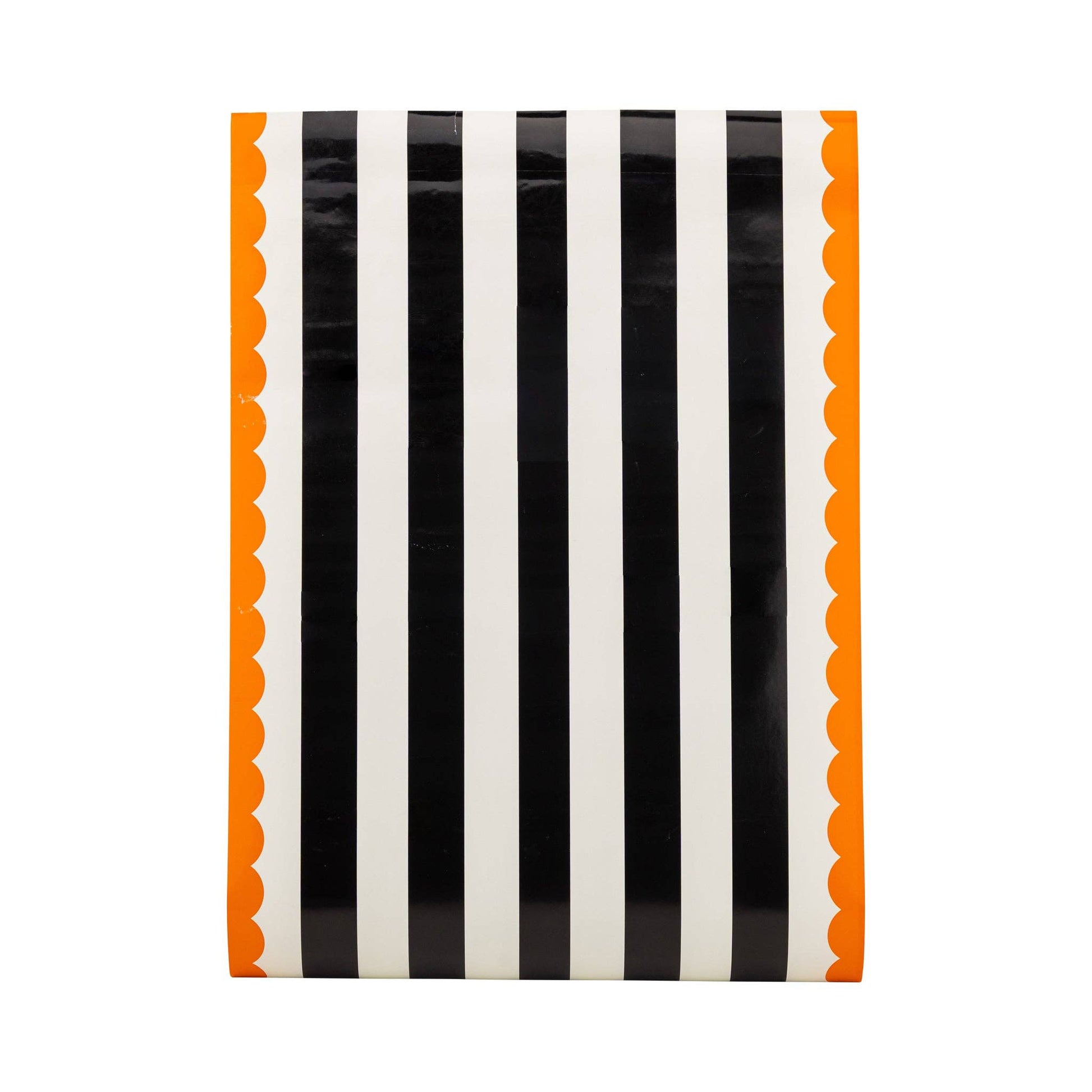 HPH1220 - Orange and Black Striped Paper Table Runner - Bria Blair Creative
