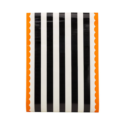 HPH1220 - Orange and Black Striped Paper Table Runner - Bria Blair Creative