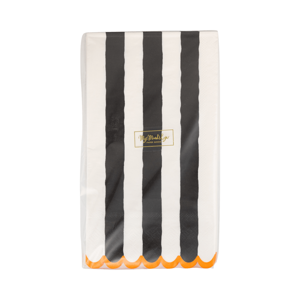HPH1339 - Black and Cream Striped Dinner Napkin - Bria Blair Creative