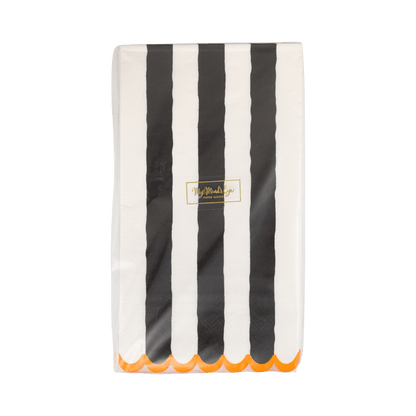 HPH1339 - Black and Cream Striped Dinner Napkin - Bria Blair Creative