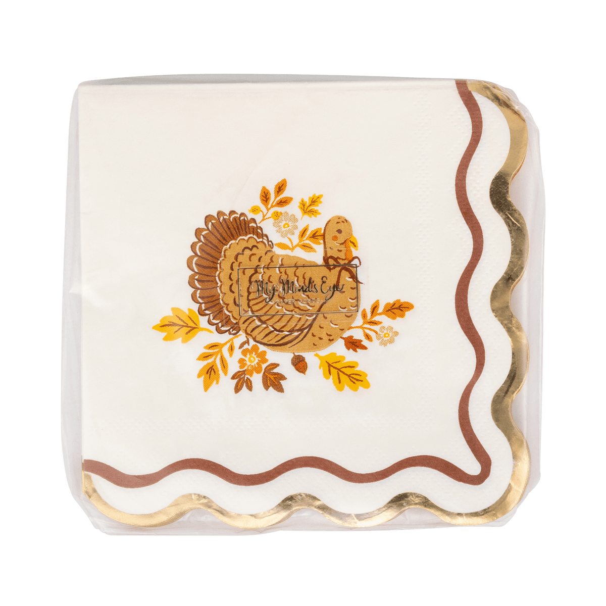 HRV1337 - Harvest Turkey Cocktail Paper Napkins - Bria Blair Creative