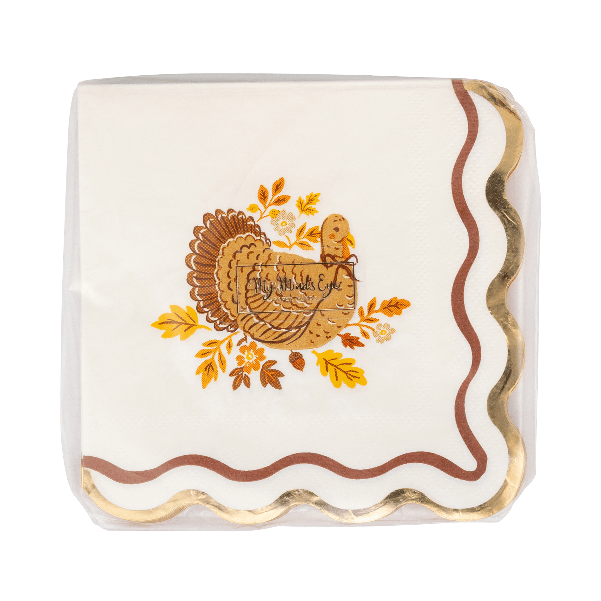 HRV1337 - Harvest Turkey Cocktail Paper Napkins - Bria Blair Creative