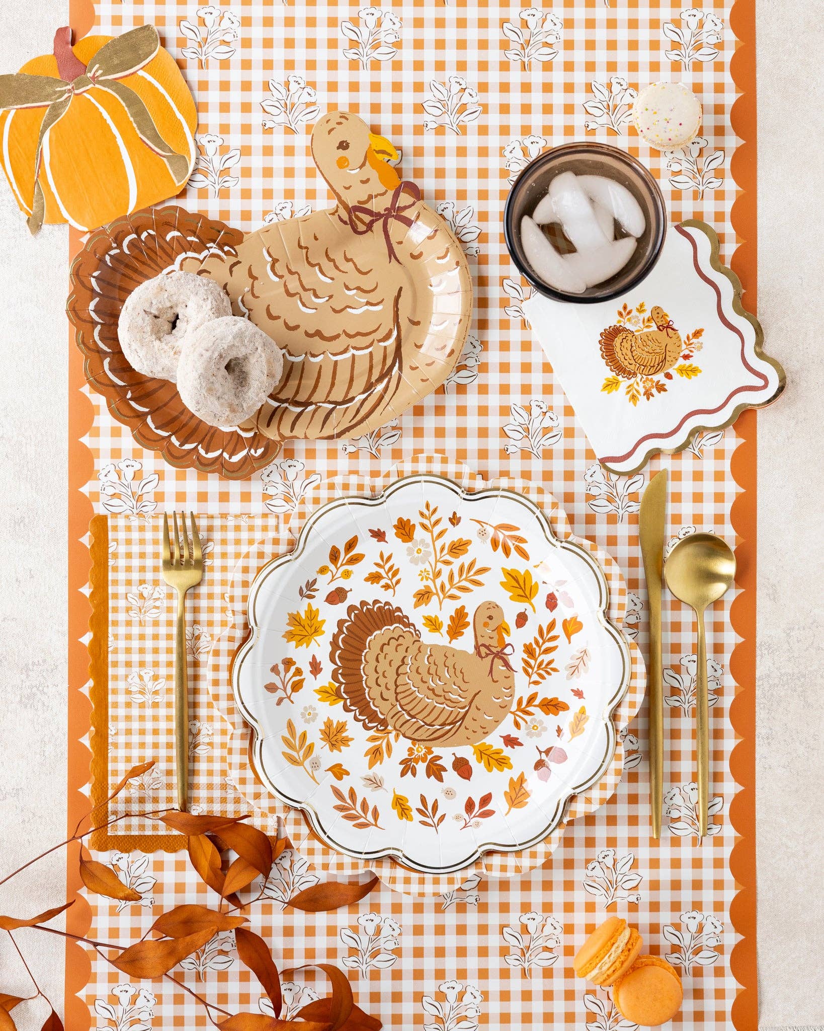HRV1337 - Harvest Turkey Cocktail Paper Napkins - Bria Blair Creative