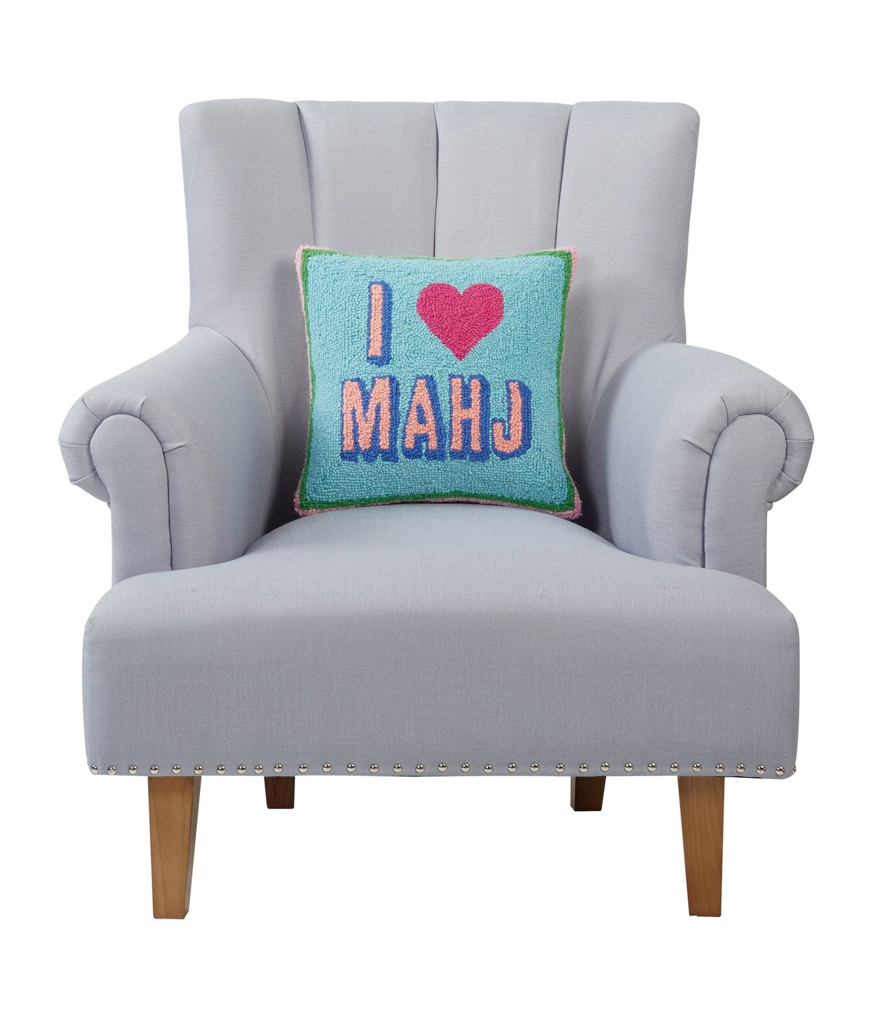 I Love Mahj Hook Pillow - Ampersand - Bria Blair Creative