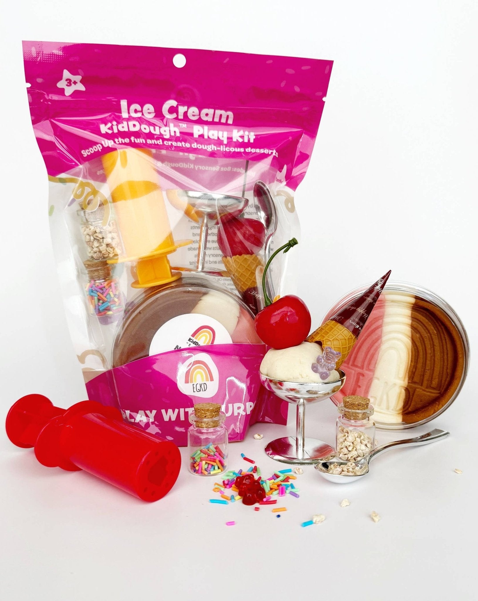 Ice Cream (Neapolitan) KidDough Play Kit - Bria Blair Creative