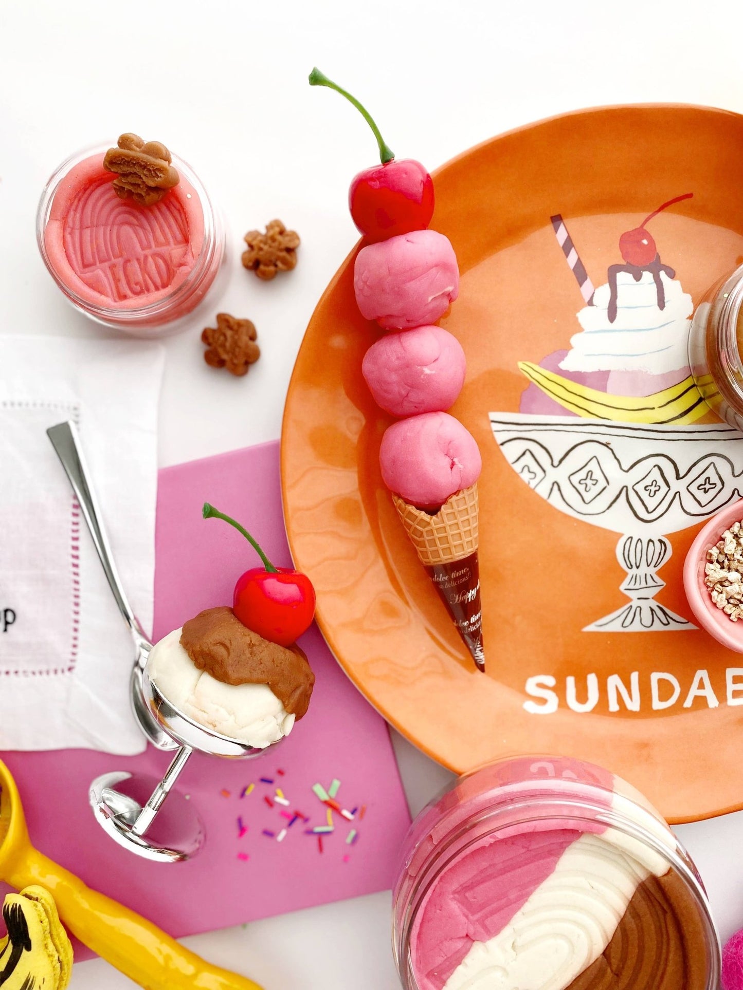 Ice Cream (Neapolitan) KidDough Play Kit - Bria Blair Creative