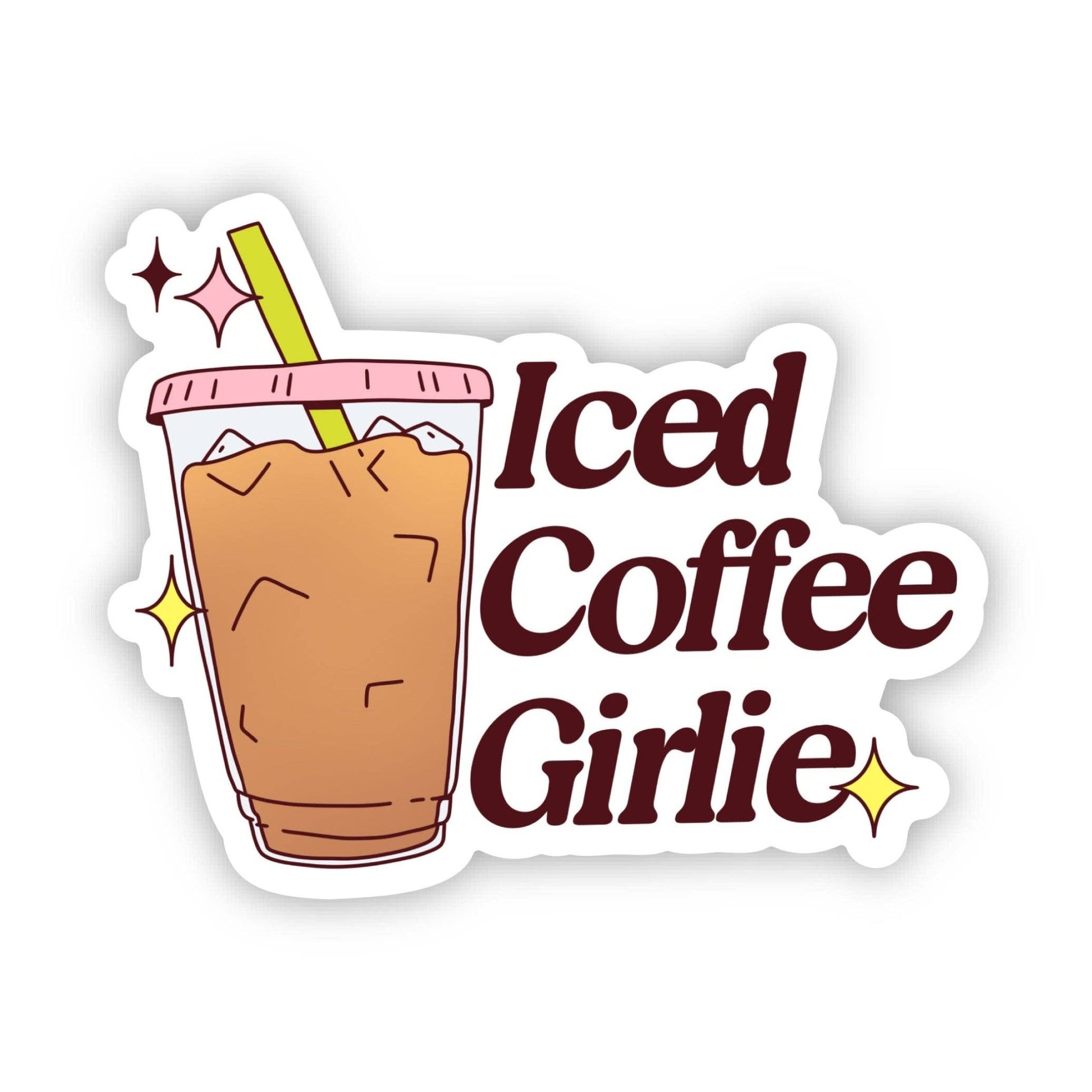 Iced Coffee Girlie Sticker - Bria Blair Creative