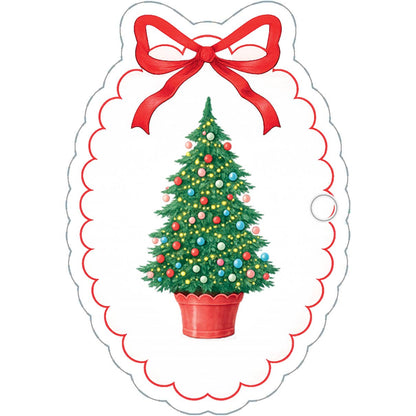 In Stock Christmas Tree Plaque Die-Cut Gift Tags - Bria Blair Creative