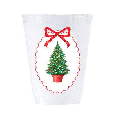 In Stock Christmas Tree Plaque Shatterproof Cups | Set of 8: Default Title - Bria Blair Creative