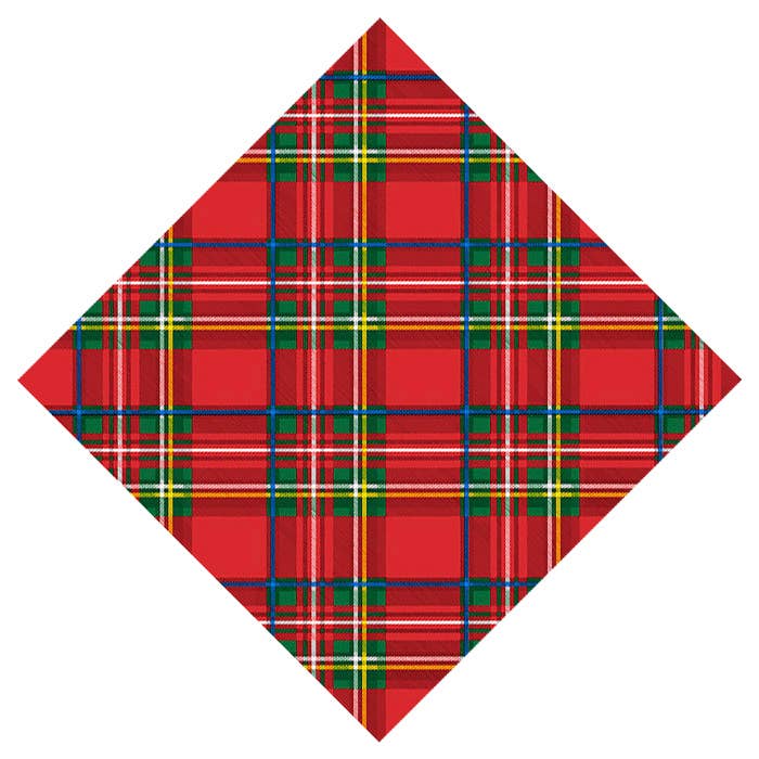 In Stock WH Paper Cocktail Napkin | Tartan Plaid - Bria Blair Creative