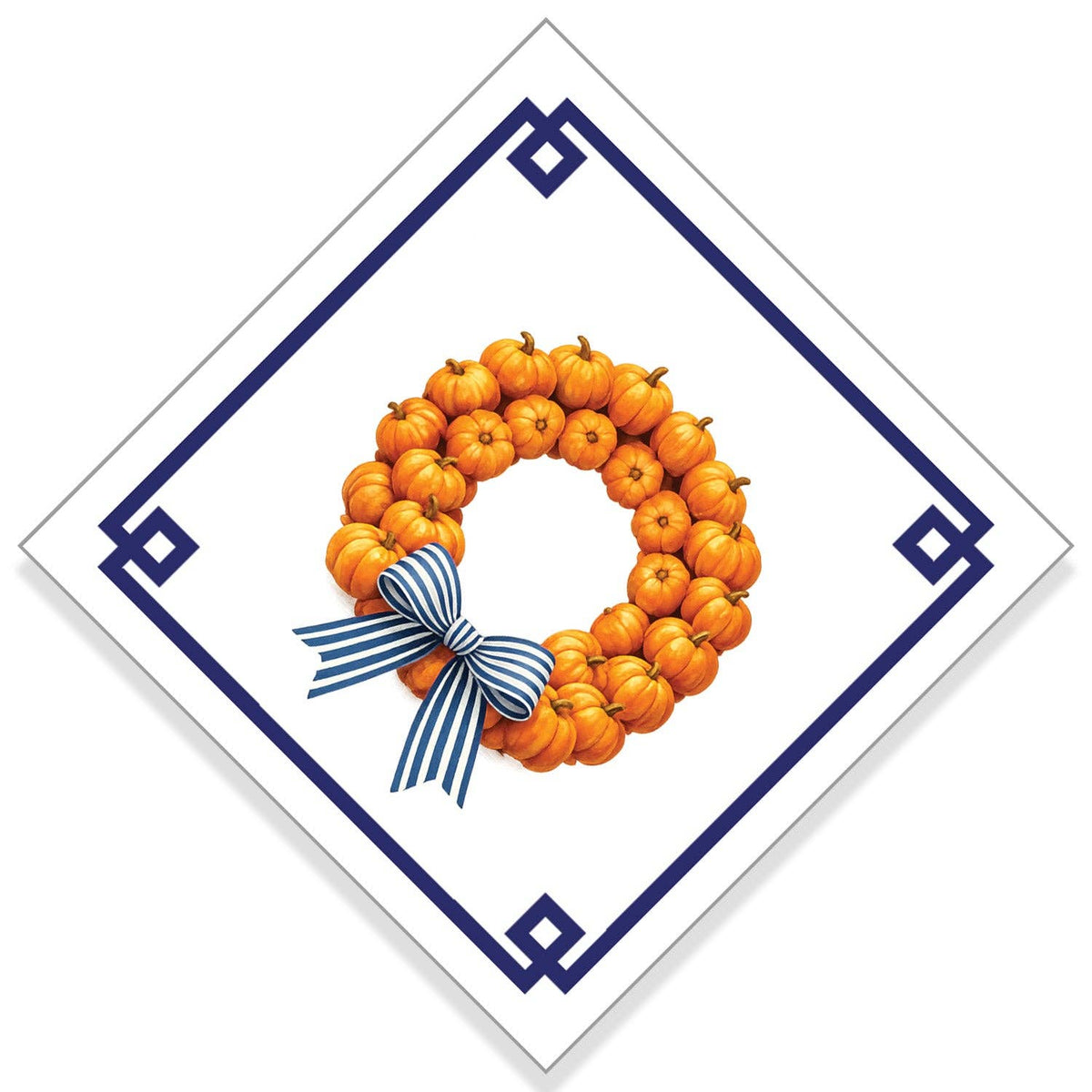 In Stock WH Paper Cocktail Napkins | Pumpkin Wreath: Default Title - Bria Blair Creative