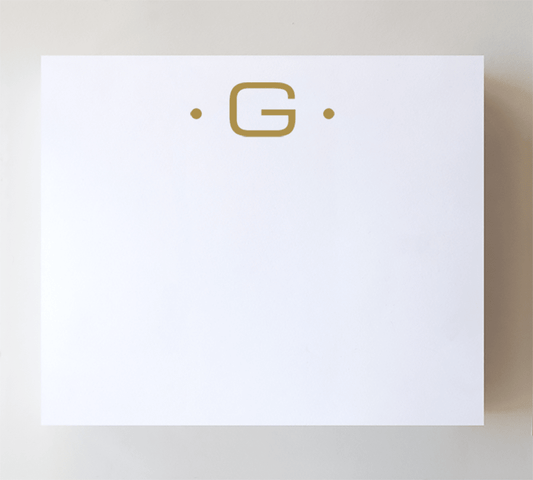 Initial Notepads - Luxe Gold Foil: G - Bria Blair Creative