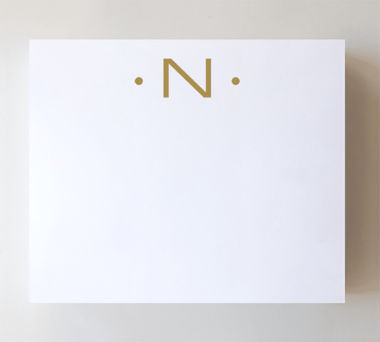 Initial Notepads - Luxe Gold Foil: N - Bria Blair Creative