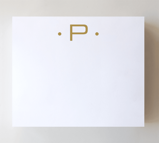 Initial Notepads - Luxe Gold Foil: P - Bria Blair Creative