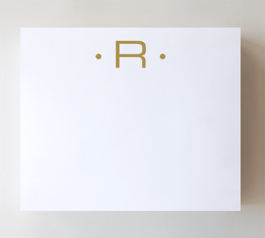Initial Notepads - Luxe Gold Foil: R - Bria Blair Creative