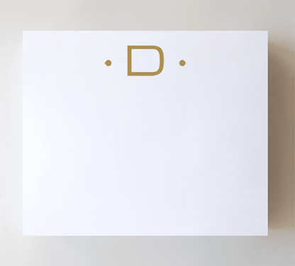 Initial Notepads with Acrylic Tray - Luxe Gold Foil: O - Bria Blair Creative