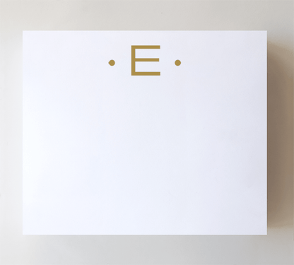 Initial Notepads with Acrylic Tray - Luxe Gold Foil: O - Bria Blair Creative