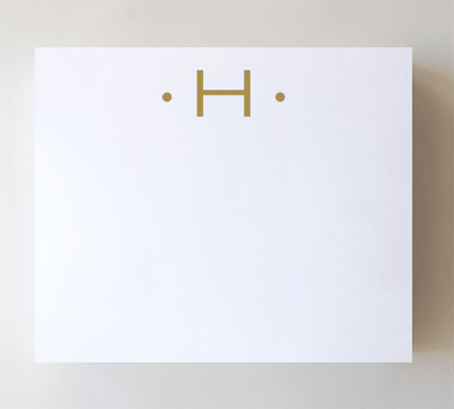 Initial Notepads with Acrylic Tray - Luxe Gold Foil: O - Bria Blair Creative